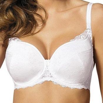 Gorteks - Sujetador básico - Floral - para mujer blanco 105CC