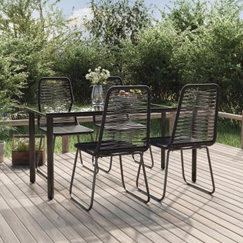 vidaXL 5-Piece Black Garden Dining Set