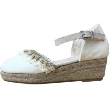 Yowas Alpargata Comunión 5-ESP Beige - Bailarinas de Mujer y Niña, color beige, diseño cómodo y elegante, ideal para ocasiones especiales como comuniones