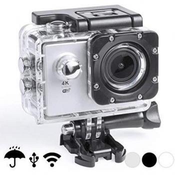 Cámara Deportiva 4K 2 360º WiFi Negra con Accesorios (16 pcs)