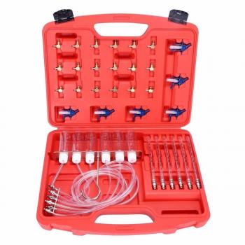 Diesel Inyector comprobador de inyector de combustible Medidor de flujo de common rail con 6 adaptadores
