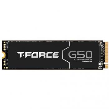 SSD M.2 512GB Team Group T-Force G50 Gen4 NVMe PCIe 4.0, R/W 5000/2500 MB/s, con disipador de calor de grafeno