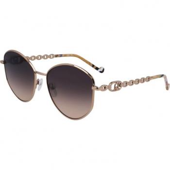Liu Jo LJ156S 740 Women's Geometric Gold Sunglasses Size 57