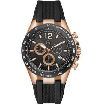 GC Audacious Black Stainless Steel Luxury Analogue Watch - Unisex One Size