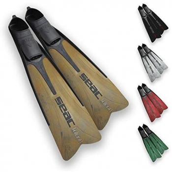 SEAC Talent Aletas Semi-largas para Pesca submarina, apnea y Buceo, Unisex Adulto, Marrón
