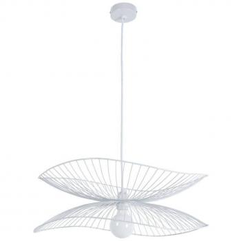 Lámpara colgante metálica blanca Forestier Lillebule S, 56 cm