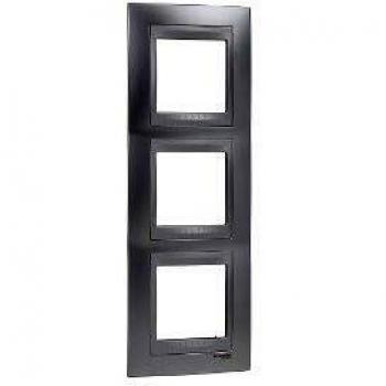 Schneider Electric U66.006V.038 - Marco top 3 elemen. vert. cromo satinado
