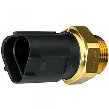 HELLA 6ZT 007 800-111 Interruptor de temperatura, ventilador del radiador - 12V - Número de conexiones: 3 - Conector plano - atornillado - Salida doble/Contacto de cierre