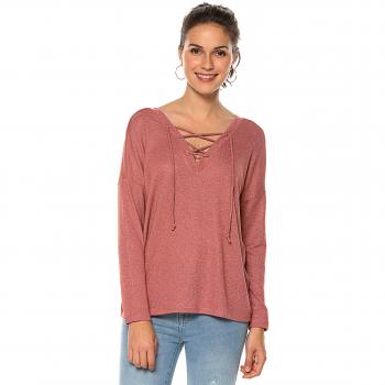 Only Jersey para Mujer en Punto con Escote en V Mujer - 023931,Withered Rose,L