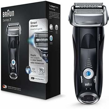 Braun Series 7 7840 s - Afeitadora eléctrica para hombre de lámina, en húmedo y seco, máquina de afeitar barba recargable e inalámbrica, negro