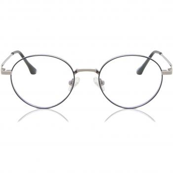 Oval Montura Completa Metálico Azules Armazones para Hombre - Gafas Anti-Azules - SmartBuy Collection