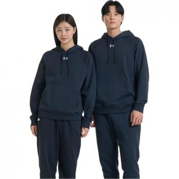 Under Armour Men's Rival Cotton Blend Fleece Logo Hoodie - Black - Size: 40/Regular
