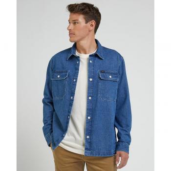 Lee - Sobrecamisa Workwear Over Azul para Hombre, Ideal para un Look Relajado