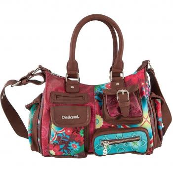 Desigual - Bolso de asas de Material Sintético para mujer multicolor morado