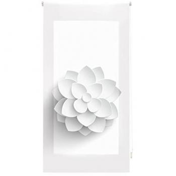 Estor Enrollable Translúcido con Estampado Floral - Modelo Rose 90x180 cm - Elegante y Práctico para Ventanas