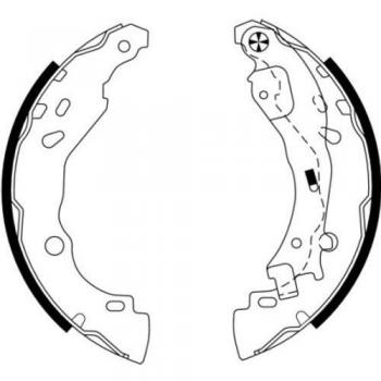 Juego de zapatas de freno HELLA 8DB 355 002-751 para CITROËN C3 I y II, sistema de frenos Bosch