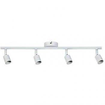 Spot Carolina LED 4 luces GU10, blanco mate regulable