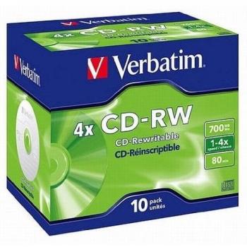 Verbatim 43123 - CDs regrabables 10 unidades