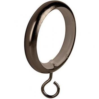 Anillos de Metal Antirruido para Tringle D28 - Grafito, 10 Piezas, 60 mm