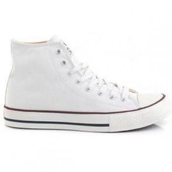 Zapatilla Botín Basket blanco Victoria - Modelo clásico de zapatillas abotinadas con puntera de goma para mujer