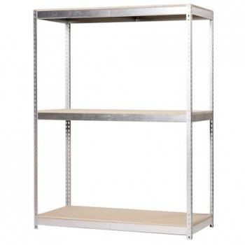 Estantería metálica SIMONFORTE 3 Estantes, Chipboard Galva/Madera, Alta Capacidad Carga 600 kg, Dimensiones 2000x2100x600 mm, Sin Tornillos