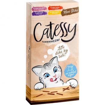 Catessy Mini-Sticks Snacks para Gatos - 36 Unidades en 4 Variedades (2 g cada uno)