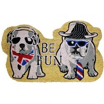 Tapis Deco   - 1740385, Felpudo Forma , 45 X 75 Cm , Toutou Fun , Coco Estampado Fondo Color
