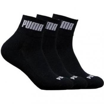 Calcetines cortos Puma para hombre (Paquete de 3) - Talla 6 UK-8 UK, color negro