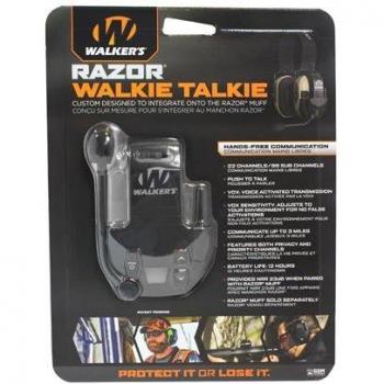 Walkers Razor Walkie Talkie Attachment, Black, GWP-RZRWT