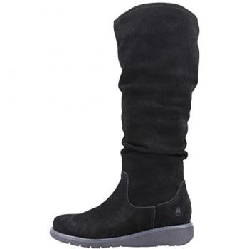 Hush Puppies Lucinda Memory Foam Knee High Boots for Women - Black - Size UK 4