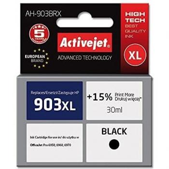 Cartucho de Tinta Pigmentada Negra Activejet AH-903BRX 30 ml Compatible HP 903XL (Rendimiento Alto)