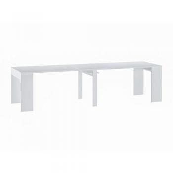 Mesa consola extensible 12 cubiertos - 6 extensiones - Blanca - ONEGA