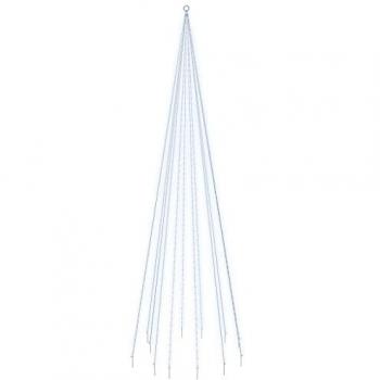 Árbol de Navidad en asta de bandera 732 LED blanco frío 500 cm