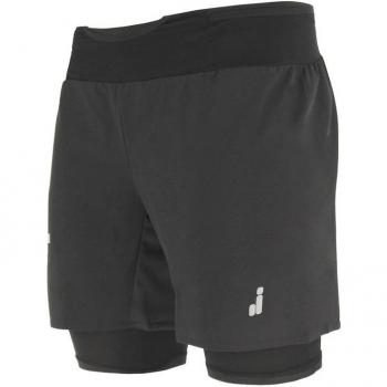 Pantalones de running Joluvi Best Trail negro hombre, bermuda Joluvi Best Trail
