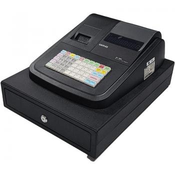 Caja Registradora Sam4s ER-180U Térmica, 16 Departamentos, 4 Empleados, Visor LED, Cajón Pequeño, Color Negro, Dimensiones 330x420x210 mm,