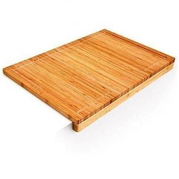 Tabla de cortar con ranura para líquidos, bambú, 56 x 38 x 5 cm
