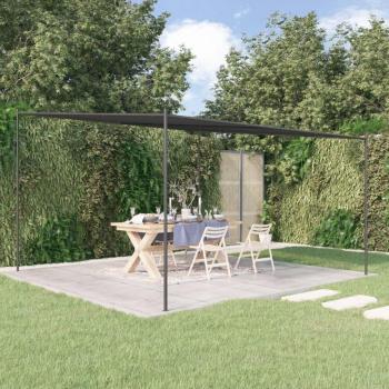 Cenador de acero y tela gris antracita 4x4 m 180 g/m²