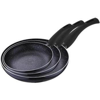 Renberg Q1705 - Set de sarténes, 3 piezas, 30 cm, color negro
