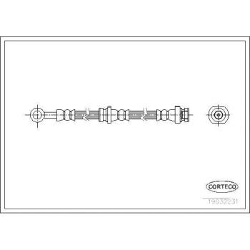Latiguillo de freno CORTECO 19032231 - manguera flexible, alta resistencia, compatible con sistemas de frenos, fabricado en goma y acero, resistente a la presión y temperaturas extremas