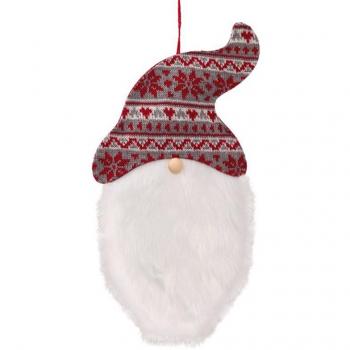 Colgante Navideño Cabeza de Papá Noel con Gorro de 32 cms
