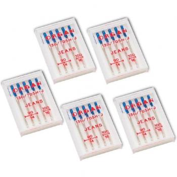 Agujas para máquinas de coser Alfa 25 unidades especiales Vaqueros-Jeans