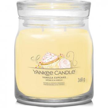 Yankee Candle Vanilla Cupcake Medium Jar Candle 368 g - Signature Scented Candle with Double Wicks, Soy Wax Blend, Long Burning, Perfect Gifts for Women