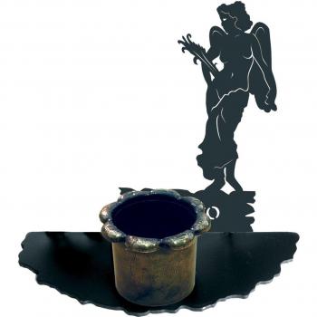 IMEX EL ZORRO El Zorro 11589-Portavela Virgo, 175 x 102 mm, Hierro Forjado, Negro, 8x10.199999999999999x17.5 cm