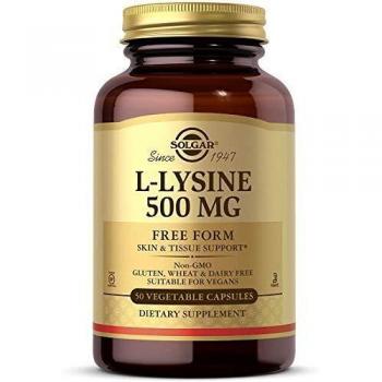 Solgar L-Lisina de 500 mg, Envase de 50 Cápsulas vegetales