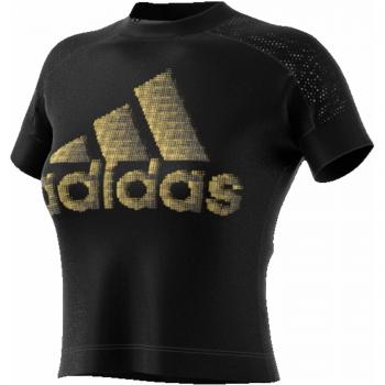 adidas W ID Glam tee Camiseta, Mujer, Negro, XS