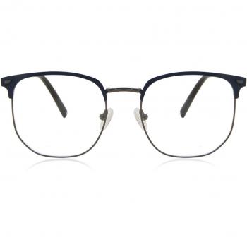 Browline Armazón Completo Metálico Azul para Hombre - Gafas Anti-Azules - SmartBuy Collection