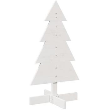 Árbol de Navidad de adorno en madera maciza de pino blanco de 80 cm