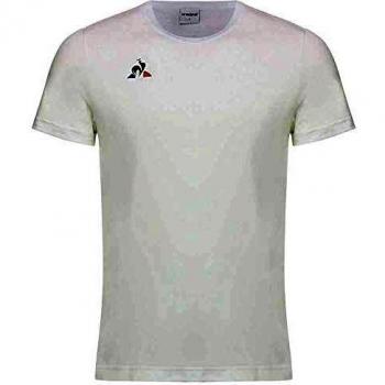 Le Coq Sportif tee SS Presentation Coton Camiseta, Hombre, Optical White, 4XL