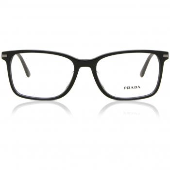 Prada PR 14WVF Asian Fit 1AB1O1 Men's Eyeglasses Black Size 56 - Blue Light Block Available