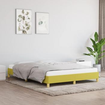 Estructura de cama sin colchón verde 160x200 cm de tela